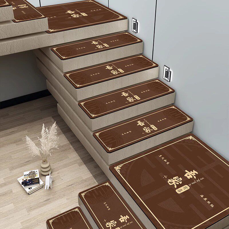Stair step mat red festive wedding carpet leather 2026 New Year no-wash non-slip floor mat glue-free can be customized