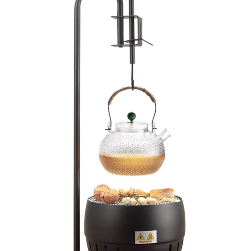 福也围炉煮茶家用室内电烤炉套装烧炭烤炉户外炭火盆取暖 - 图3