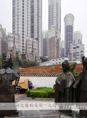 玻璃钢仿铜戏曲人物头像雕塑铸铜人物铜雕户外大型广场景观雕塑