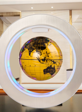 磁悬浮地球仪悬浮摆件家居饰品客厅装饰办公桌发光自转创意小科技