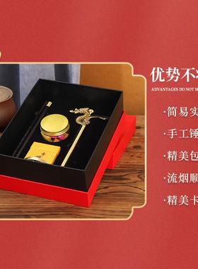 宏达 全黄铜多功能腾龙香插 家居办公室铜器倒流香摆件