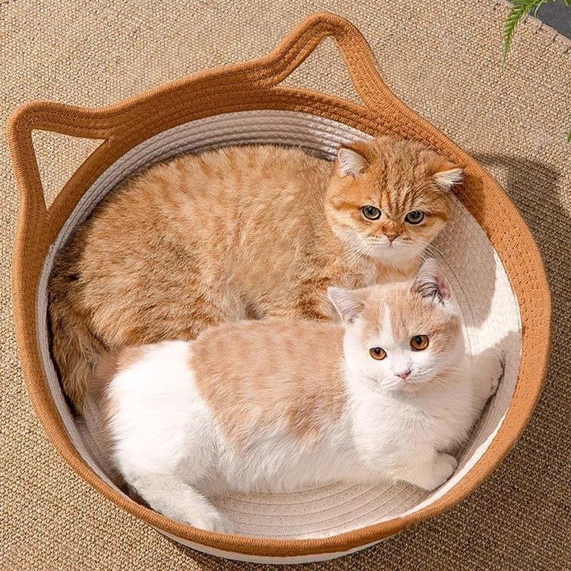 粗麻藤编猫窝四季通用夏天编织猫咪用品睡觉用垫子狗窝夏季宠物床,淘宝优惠券,粉丝福利购,淘宝优惠卷