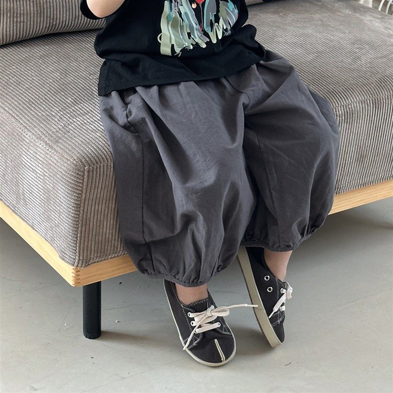 暮晨家新款夏装2025男童纯色薄款灯笼裤中小童宽松防蚊裤七分裤,淘宝优惠券,粉丝福利购,淘宝优惠卷