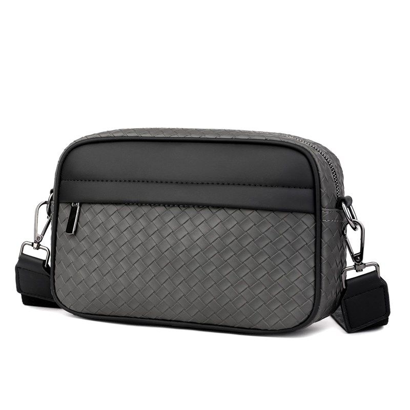 新款潮流潮牌男士休闲格子单肩包韩版皮质斜挎包时尚小方包小背包,淘宝优惠券,粉丝福利购,淘宝优惠卷