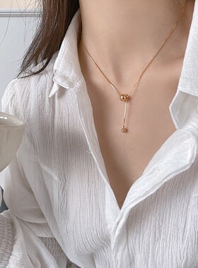 轻奢小众高级感项链通勤女百搭配饰2023年新款锁骨链颈链女