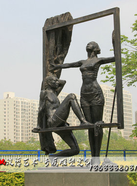 玻璃钢仿铜济公雕塑景观园林铸铜活佛济公雕像铜雕神话人物定制做