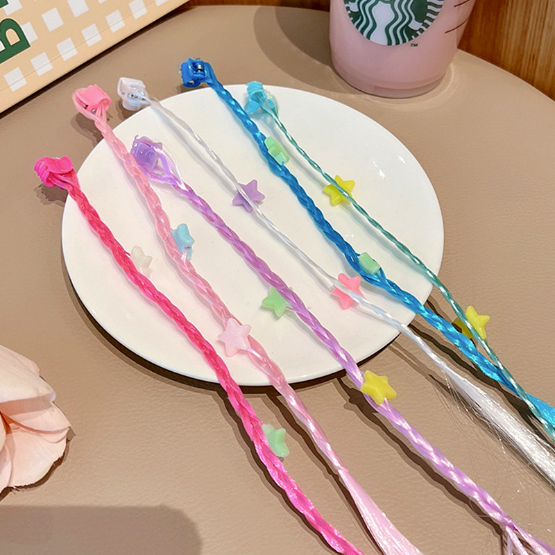 儿童彩色甜酷脏辫子假发新款女孩演出街舞小号抓夹宝宝卡发夹头饰,淘宝优惠券,粉丝福利购,淘宝优惠卷