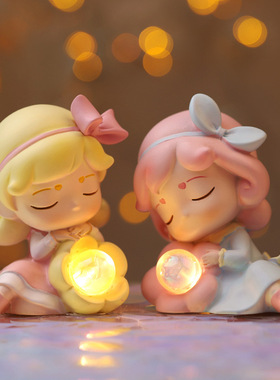 梦幻少女心小夜灯床头柜桌面装饰创意水晶球摆件女孩礼品生日礼物