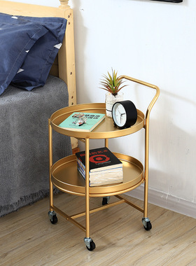 北欧铁艺小茶几客厅沙发边几卧室床头柜小圆桌摆件可移动小桌子