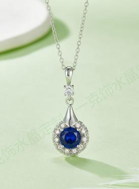 莫桑钻S925镀白金O字链女时尚