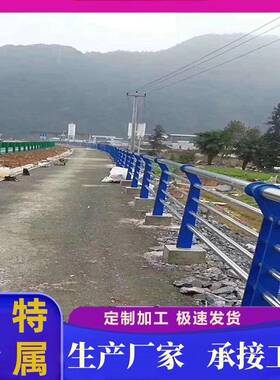 桥梁护栏防撞河道护栏景观桥梁304不锈钢河道防护栏扶手天桥护栏