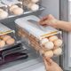 Refrigerator door rolling egg rack mount lazily corner egg storage box refrigerator can be stacked portable kitchen egg box