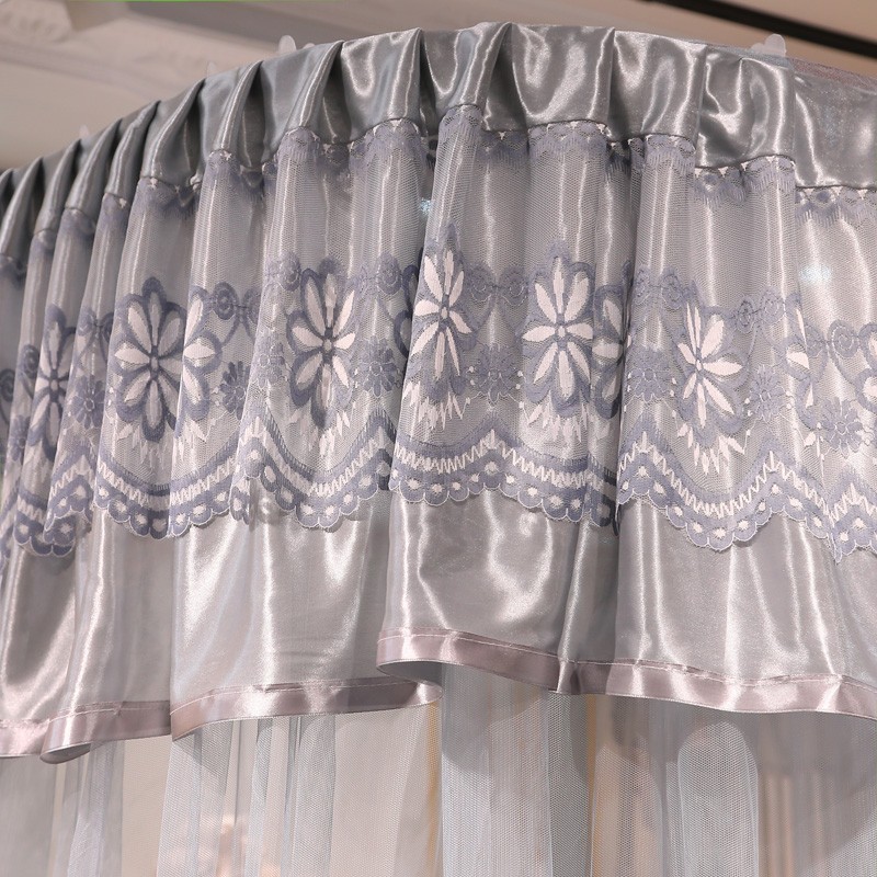 U型导轨蚊帐轨道加密加厚不锈钢支架1.5m1.8米床家用公主风蚊帐 - 图1