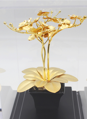 金箔蝴蝶兰花摆件结婚礼物开业乔迁之喜礼品家居办公装饰工艺品