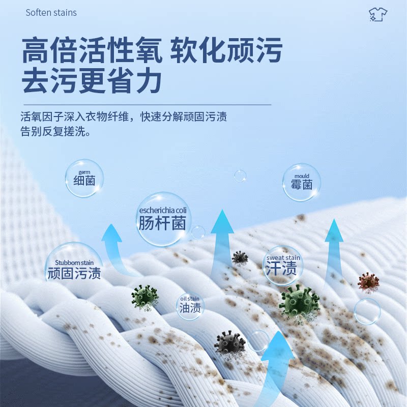 氧伴侣爆炸盐洗衣粉增白去污渍强婴幼儿白色衣物彩漂粉去黄渍神器