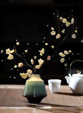 景德镇新中式陶瓷花瓶禅意摆件客厅电视酒柜博古架现代家居装饰品