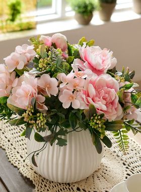 北欧轻奢假花仿真花摆设家居客厅餐桌摆花艺套装样板房装饰花摆件