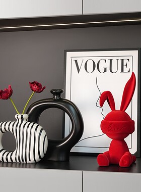 贝汉美轻奢永动仪水晶鹿花瓶酒柜客厅电视柜家居摆件乔迁新居礼品