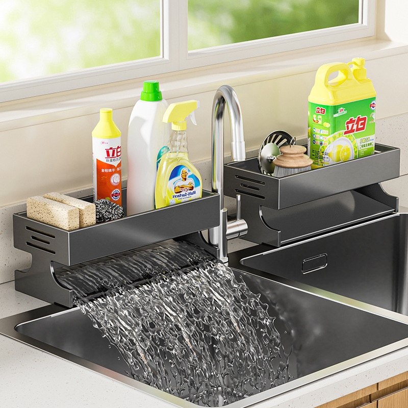 厨房置物架沥水架篮子水龙头水池洗碗海绵洗洁精水槽台面收纳神器,淘宝优惠券,粉丝福利购,淘宝优惠卷