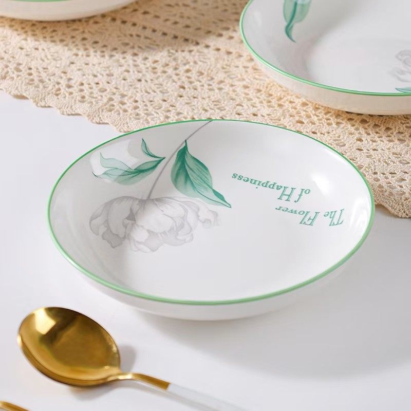 茉莉花开6.5英寸16.5cm十只装易清洗微波炉适用,淘宝优惠券,粉丝福利购,淘宝优惠卷