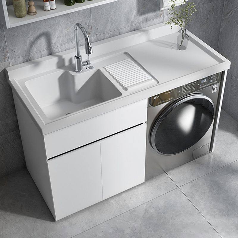 德国进口洗衣机柜一体阳台珍珠白洗衣池台盆带搓板伴侣滚筒洗衣柜,淘宝优惠券,粉丝福利购,淘宝优惠卷
