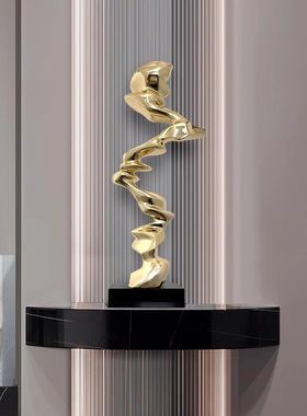 抽象落地艺术雕塑摆件入户玄关壁龛客厅酒店电视柜地台轻奢装饰品