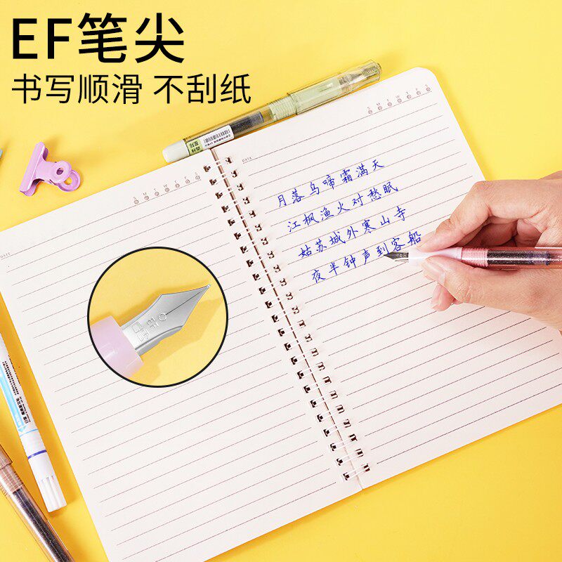 【白雪】可换囊正姿钢笔FP09可擦练字签字矫姿直液式学生用N - 图0