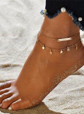 Bohemia Beads Ankle Bracelet for Women Leg Chain Round Tasse