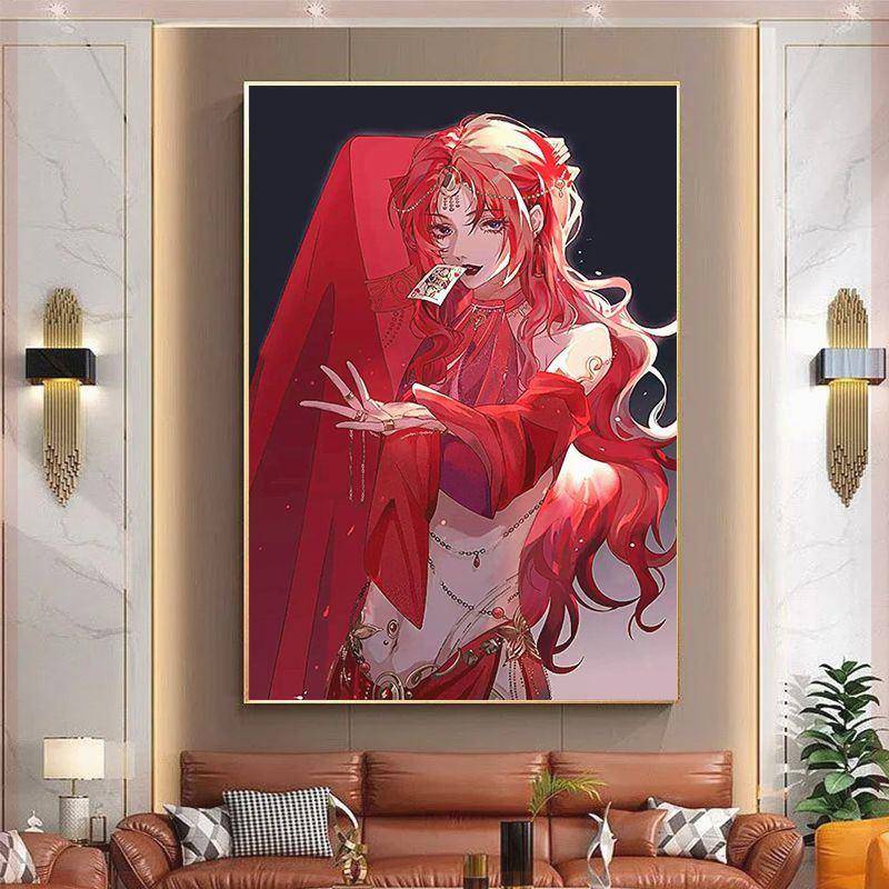 Jing Feng Queen of Hearts decorative painting diy digital oil painting I am a god in the thriller game high-value coloring painting