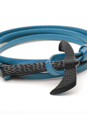 跨境货源 复古多层编织 船锚手链 时尚潮流 斧头 皮绳手环手饰