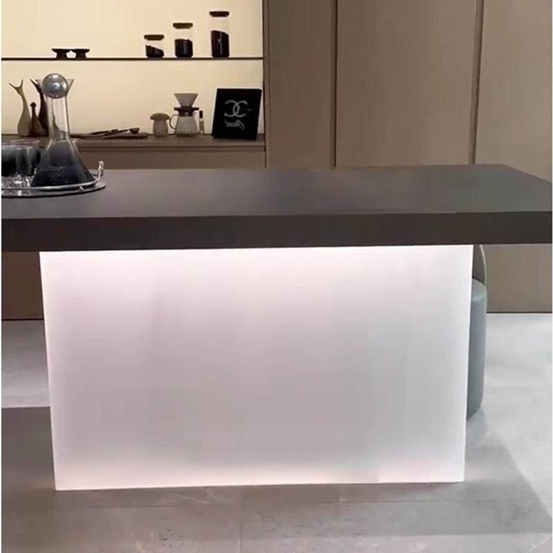 磨砂发光透明亚克力桌腿定制悬浮桌脚餐桌岛台支架支撑腿别墅专用,淘宝优惠券,粉丝福利购,淘宝优惠卷