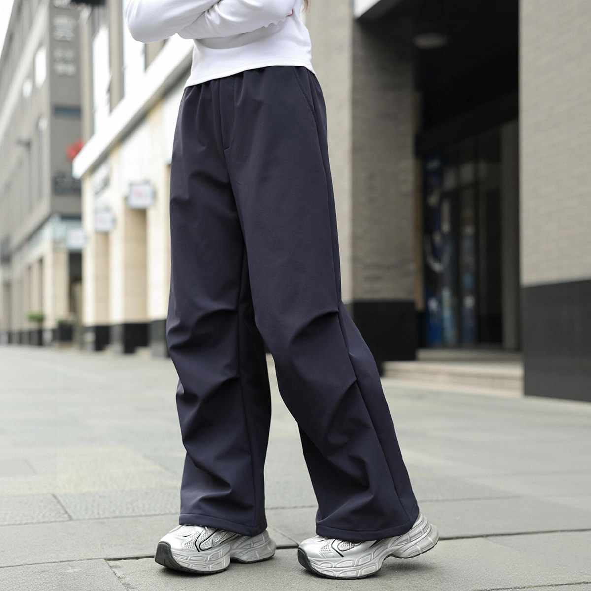 新款女孩加厚冬款户外阔腿长裤初中生中大童学生宽松休闲儿童裤子,淘宝优惠券,粉丝福利购,淘宝优惠卷