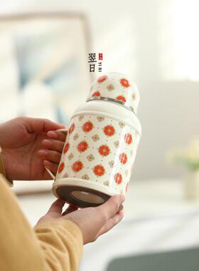 翌日小暖壶不锈钢焖茶杯316不锈钢保温瓶带盖中式泡茶壶大容量杯