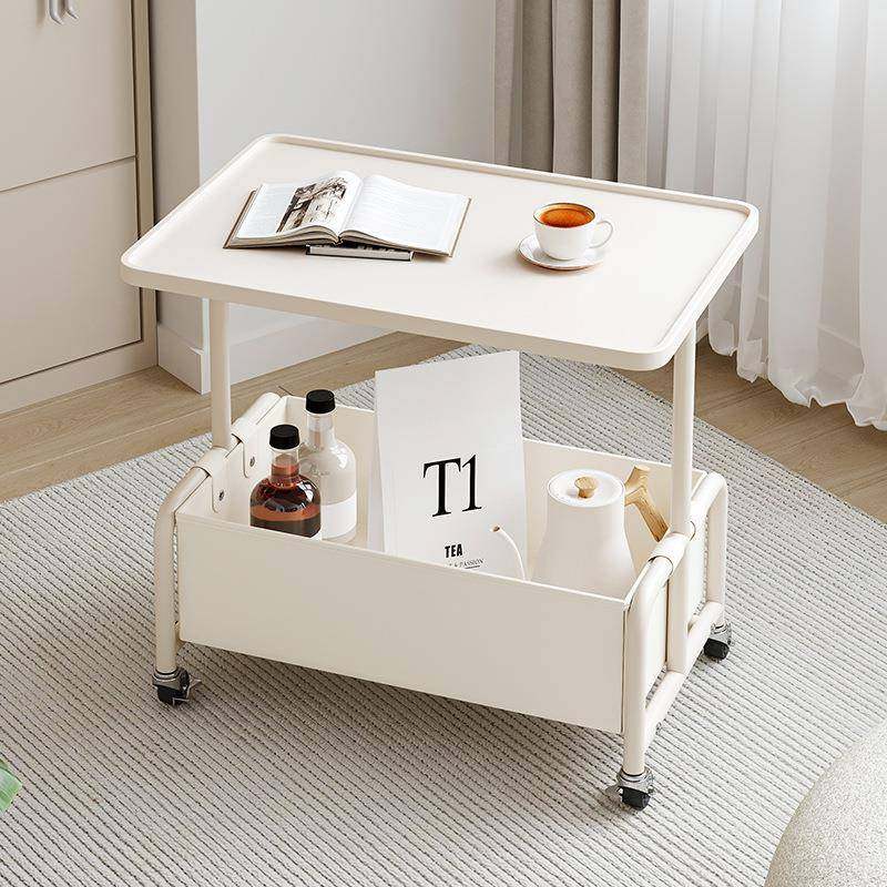 奶油风沙发边几现代简约客厅可移动茶几小推车床头侧边柜置物架,淘宝优惠券,粉丝福利购,淘宝优惠卷