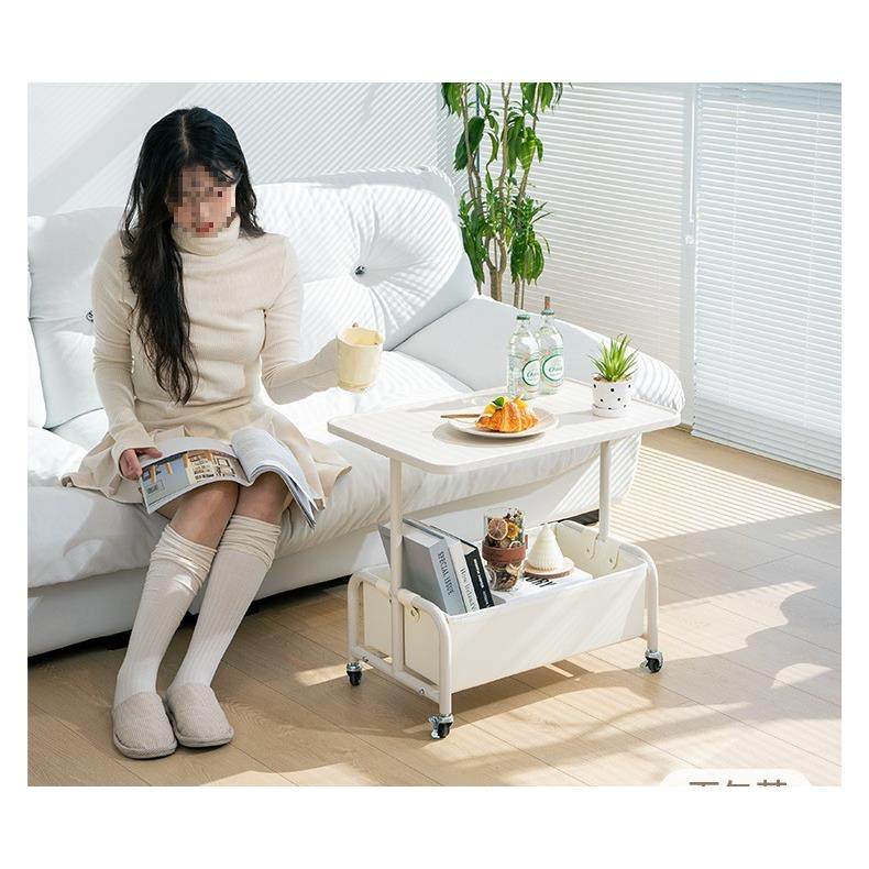奶油风沙发边几现代简约客厅可移动茶几小推车床头侧边柜置物架,淘宝优惠券,粉丝福利购,淘宝优惠卷