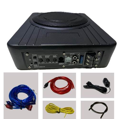 座椅下音响改装8寸汽车超薄低音炮12V大功率铝合金车载音箱 - 图2