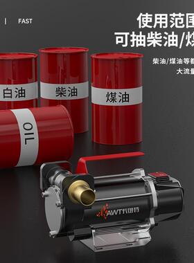 卡维特电动抽油泵12V24V220V伏柴油自吸泵计量加油枪小型加油机器