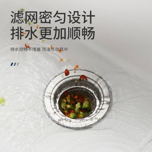 【快速沥水】水槽不锈钢过滤网厨房通用洗菜洗碗槽水池地水槽单品 - 图0