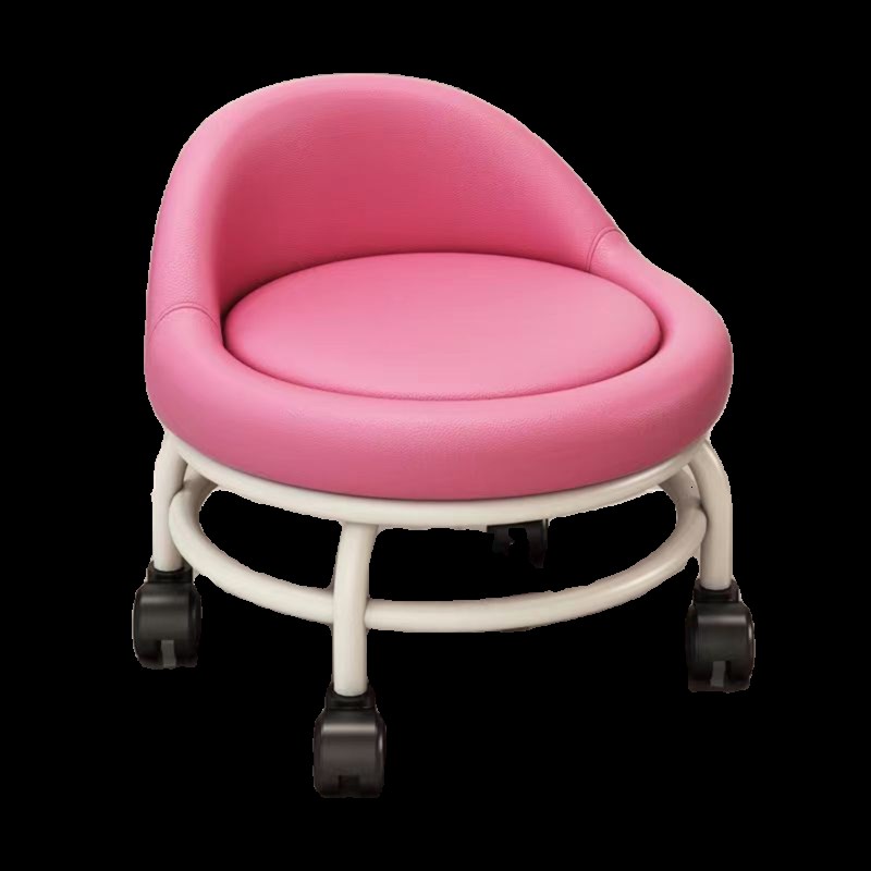 小凳子家用靠背网红小矮凳带娃神器凳客厅坐凳万向轮圆凳滑轮矮凳 - 图3