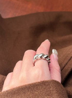 不规则戒指螺旋ins冷淡风开口戒