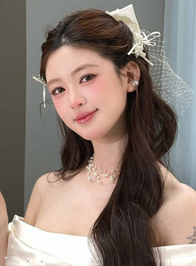 多层珠珠满天星婚纱项链超仙链饰