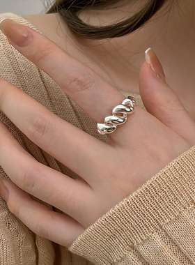 韩版麻花戒指女复古时尚气质个性