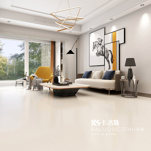 纯色奶白柔光微水泥瓷砖800x800客厅地砖防滑厨房卫生间墙砖亮光 - 图2