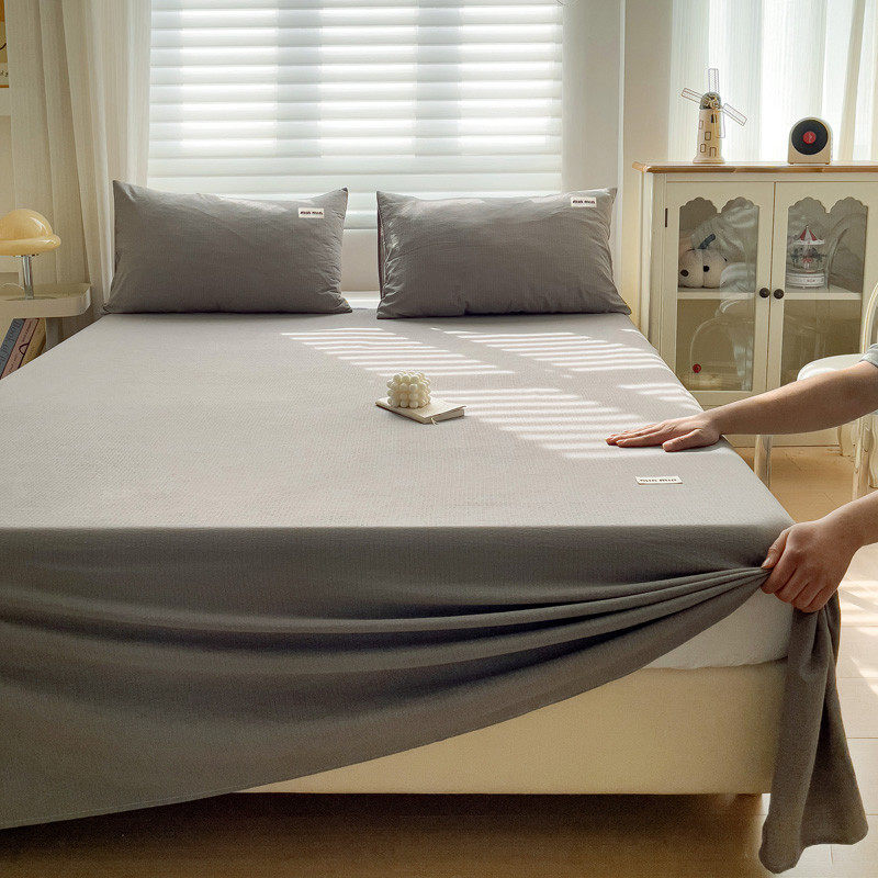 A类双层纱日式纯色床单单件枕套三件套单人学生宿舍床被单双人1.8,淘宝优惠券,粉丝福利购,淘宝优惠卷
