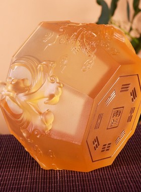 琉璃潮流客厅金斗凤凰摆件家用装饰时尚聚宝盆烟缸乔迁礼品