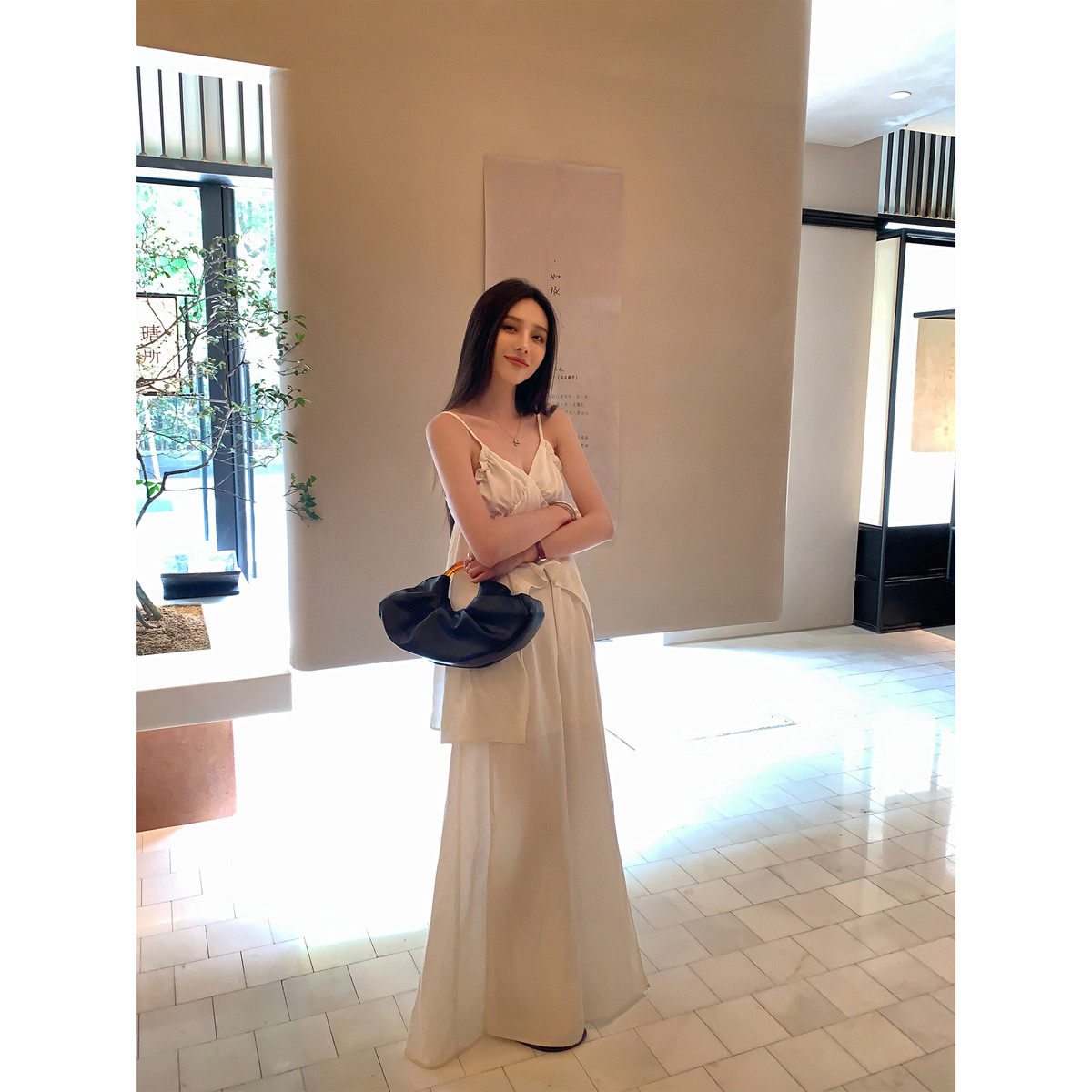 木耳边不规则V领女夏季宽松设计感度假风抹胸小衫,淘宝优惠券,粉丝福利购,淘宝优惠卷