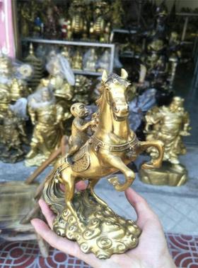 铜马摆件马上封侯猴有钱赢办公室桌面纯铜工艺品家居摆件大中小号