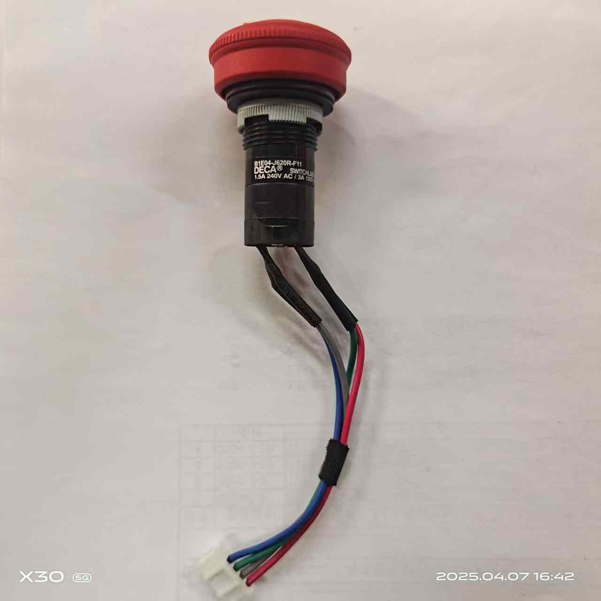 台湾DECA进联16MM遥控急停开关OS38008一开一闭B1E04-J620R-F11现 - 图0