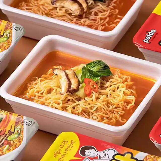 South Korea imported Paldo1988 Reba instant noodles eight-way beef flavor bowl noodles kimchi small bowl noodles