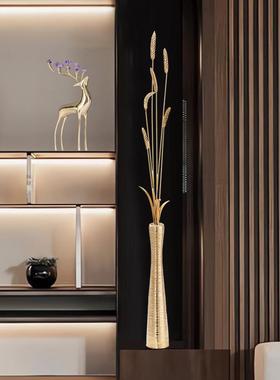 铜麦穗大麦摆件细高长玄关装饰品乔迁新居开业送礼岁岁平安寓意好